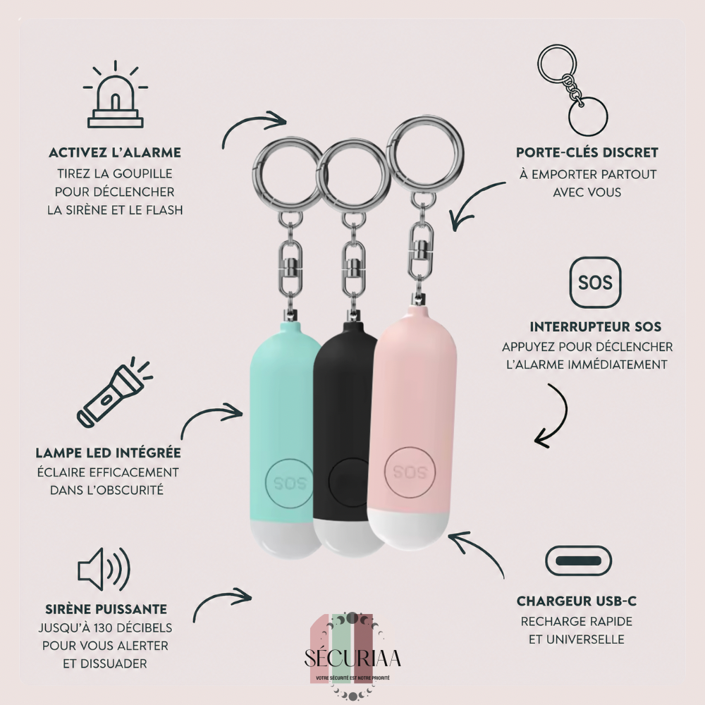 Alarme auto-défense féminine